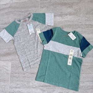 Cat & Jack Green and Gray Short Sleeve Tees